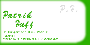 patrik huff business card